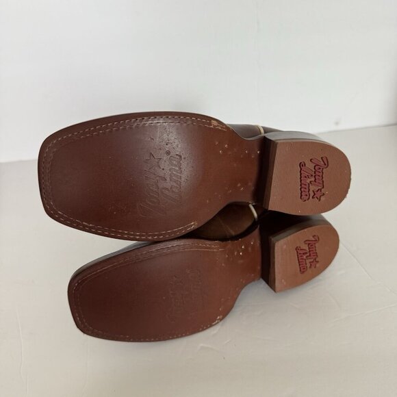 TONY LAMA Rowena 11” Women’s 6B‎ Brown Turquoise Leather Western Boot USA SA2101 - Picture 7 of 15